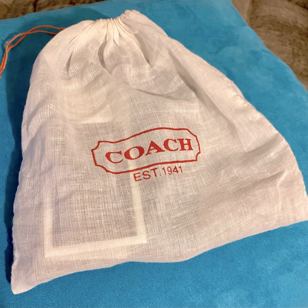 Coach black leather wristlet